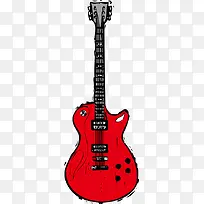 红色电吉他矢量