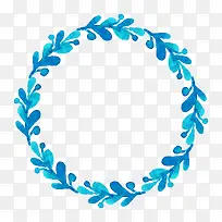 蓝色的植物圆环