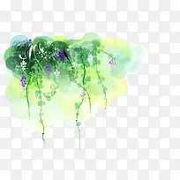 绿色藤条植物美景创意