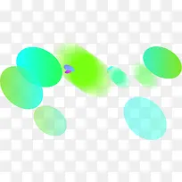 绿色渐变圆圈形状效果元素效果