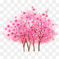 春天粉色清新大树