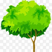 绿色卡通植物大树