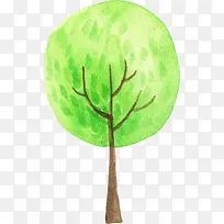 绿色卡通艺术大树