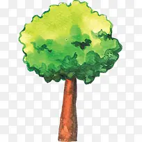 绿色卡通环保大树
