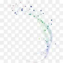 绿色清新光芒星星效果元素