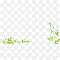 绿色彩绘草地装饰