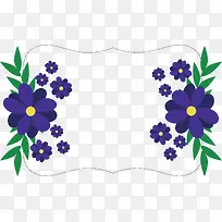 紫色花朵标题框