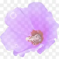 紫色梦幻花朵泡泡