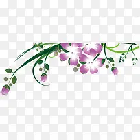 紫色美景花朵设计装饰春天