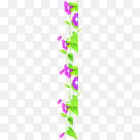 紫色卡通喇叭花造型花朵