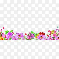 紫色卡通设计花朵节日
