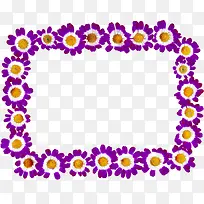 紫色花朵清新边框