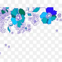 紫色个性手绘花朵