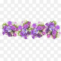 紫色卡通淡雅花朵植物