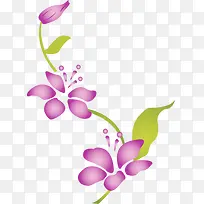 紫色艺术花朵设计