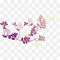 紫色温暖花朵背景
