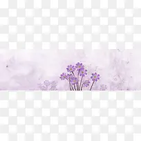 紫色花朵背景banner