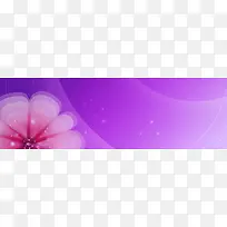 饰花朵线条紫色