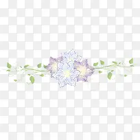 手绘紫色梦幻艺术花朵