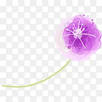 紫色唯美手绘花朵美景