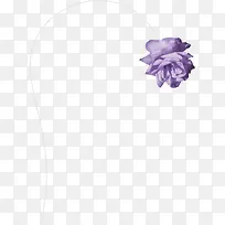 彩绘紫色花朵