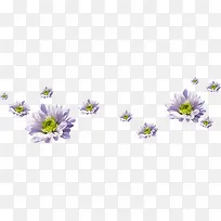 紫色花朵漂浮装饰图片