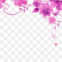 紫色创意合成花卉图案