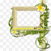手绘花卉边框素材绿植花卉