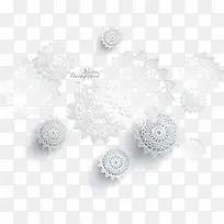 矢量白色蕾丝花边