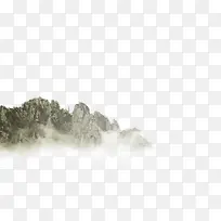 效果水墨风设计山峰