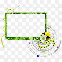 线描花卉边框矢量花卉边框素材