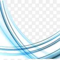 矢量曲线蓝色商务边框素材
