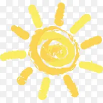 黄色卡通可爱太阳设计