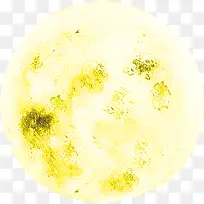 中秋节半透明黄色月亮