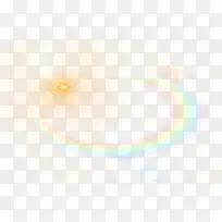 彩色弧形光圈太阳