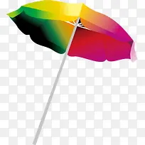彩色手绘夏季遮阳伞