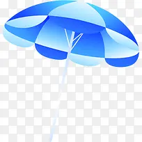 卡通蓝色遮阳伞效果