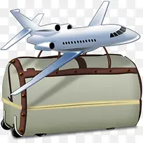 飞机行李箱标志图标