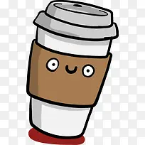 手绘咖啡杯元素