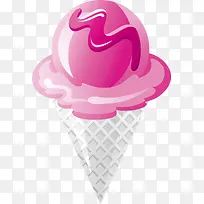 粉色清新夏日冰淇淋