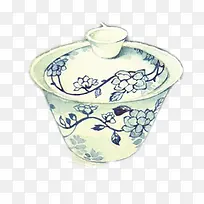 青花瓷古典茶杯