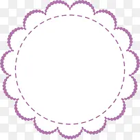 紫色花纹婚礼边框图标