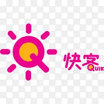 粉色卡通可爱快客字体