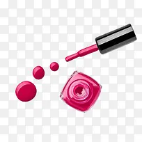 紫粉色指甲油化妆用品素材
