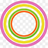 矢量手绘彩色圆圈
