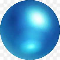 手绘蓝色圆圈圆球