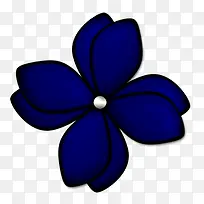 蓝色装饰花朵