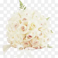 白色玫瑰花捧婚礼素材