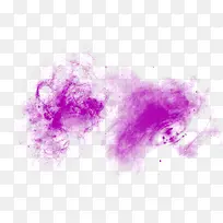 紫色墨痕素材