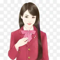 彩绘手绘就蝴蝶结美女